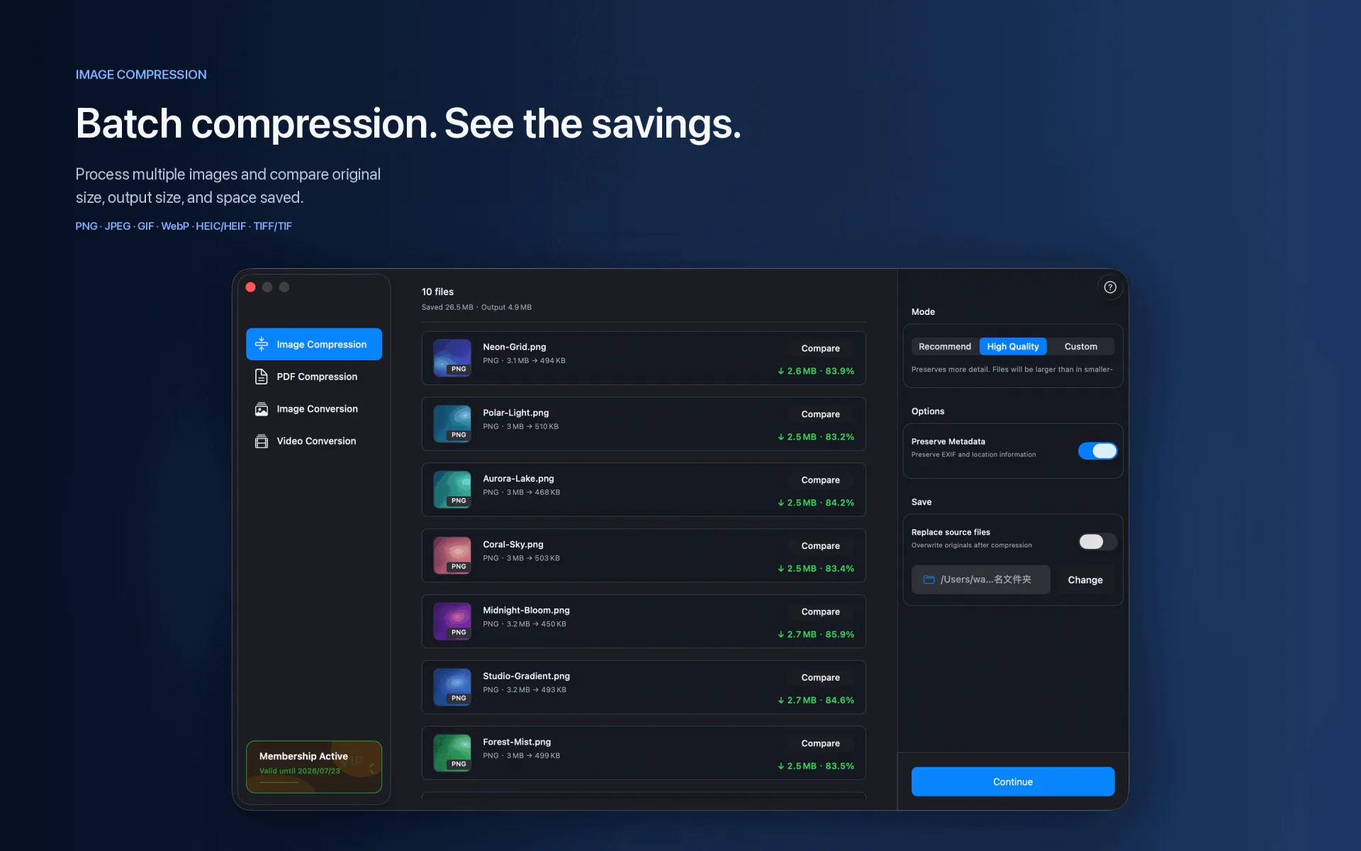 XCompressor image compression queue