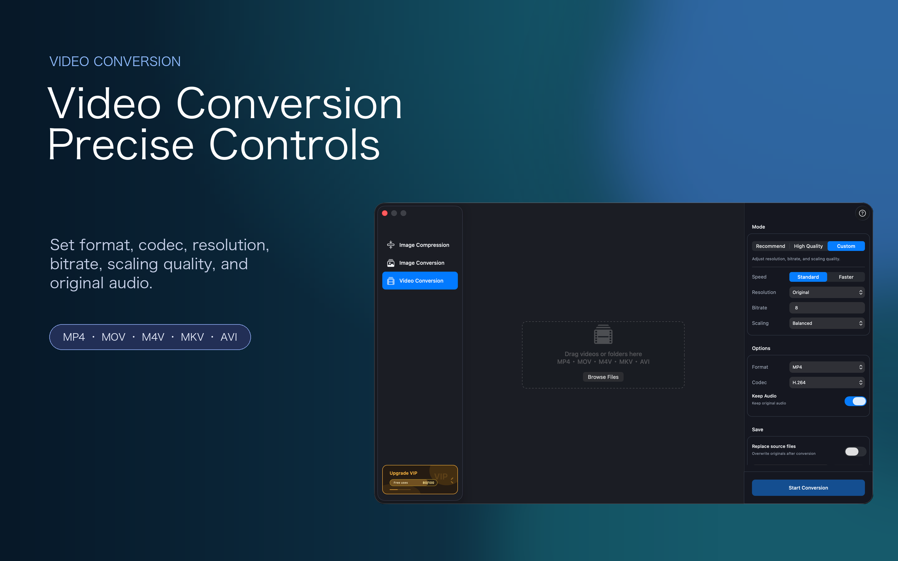 Convert 4K video to 1080p on Mac · XCompressor